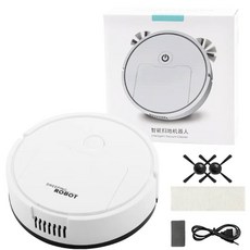 로봇 진공 걸레 콤보 자동 비우기 깨끗한 조용함 매핑 간편하고 얇은 바닥용 애완동물 스마트 딱딱한 가구용 낮은, White