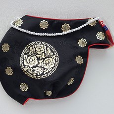 이제한복 검정 금박 조바위 여아한복모자 백일 돌 여자 아기 애기 아이 여아 한복 조바위