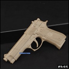 【野戰搖滾-生存遊戲】立體手槍造型臂章 魔鬼氈臂章 GLOCK 1911 M9 沙漠之鷹 塑料模型識別章, 1個, M9 沙色