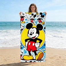 레트로 팝 아트 비치 타월 생동감 넘치는 만화 풀 극세사 목욕 해변에 이상적