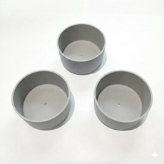 텀블러 바닥 실리콘 보호대, 3개, 7.5cm 회색