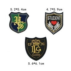 羽絨服自粘補丁貼牛仔衣服破洞修補無痕貼免熨燙徽標刺繡修復布貼, T003【免熨燙】3枚