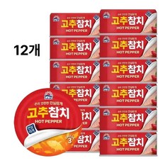 사조 고추참치 안심따개, 12개, 100g