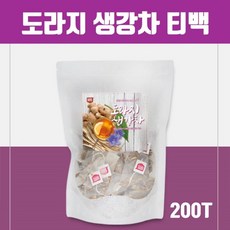 식약처해썹 인증 도라지생강차 티백 100T 도라지차 국산 볶은도라지차 아기도라지차 임산부 사포닌 단백질 이눌린 칼슘 목에좋은차 목건강 미세먼지 환절기차 고급 삼각티백 대용량, 1.5g, 100개입