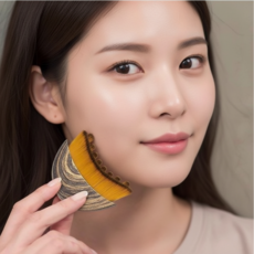 데이벤처 셀프 홈케어 리프팅 페이스 마사지 괄사 컨투어 브러쉬, 1개, 마블브라운