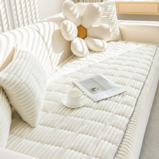 Mosashoe 소프트 코르덴 극세사 소파패드 부드러운 논슬립 쇼파패드 2~4인용