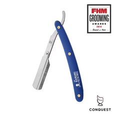 CONQUEST 英國藍鬍子直立式剃刀，夾式刀片設計，輕鬆更換，打造光滑肌膚, 1個, 1