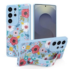 Jefonha Case for Samsung Galaxy S26 Plus Leather with Finger Strap Women Girls Cute Checkered Che