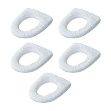 GHSHOP 5개 변기 좌석 커버 세트 클로즈스툴 패드 가정용 변기 좌석 쿠션 변기 좌석 매트 커버 가정용 기숙사용, 플러시, 바이올렛 핑크