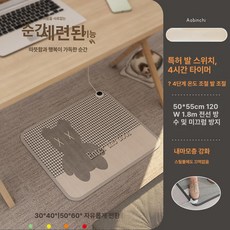 에스이스타 발온열기 발히터 풋워머 발온열찜질기, 타이머50x55 패션 작은 곰, 기본 색상