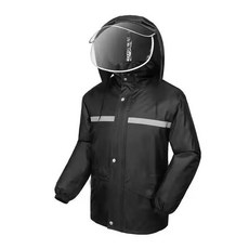 레이어 오토바이 전기차 우비 방수 라이딩 재킷 천 레인웨어, 3. 바지가 없는 더블 레이어 탑(이너 메쉬 + 포켓