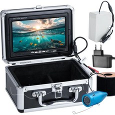GJOYNY 수중촬영카메라 방수카메라 다이빙 수중 낚시 카메라 7인치 HD LCD 모니터 물고기 탐지기 12피스 적외선 야간 투시 아이스 레이크 보트 씨 카약 낚시용 방수