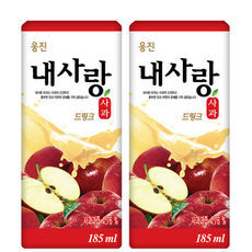 웅진식품 과즙음료 내사랑 사과 드링크 팩음료, 185ml, 96개