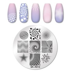 네일 템플릿 1PC 꽃 잎 라인 기하학 스탬핑 플레이트 추상 레이디 페이스 스탬프 인쇄 스텐실 아트 장식, 옵션14) Q04954, 1개