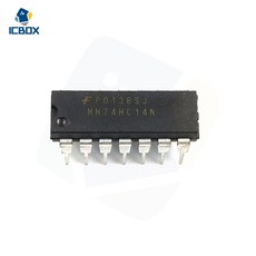 【ICBOX】MM74HC14N DIP-14 邏輯晶片 六路反相施密特觸發器 (5入裝), MM74HC14N