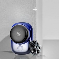 전기 면도기 차량용 창위 휴대용 사무실 차량용면도기 여행용 대형트럭, 6날 그라데이션블루 교체용 칼날 1개, 기본 모델명/품번