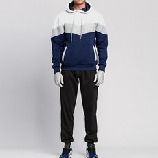 간절기 배색 후드 세트 (4color)