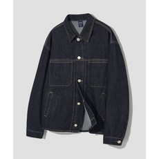 AGOD 스톤 워싱 크롭 데님 자켓 [로우 인디고] A4FJK01 369186