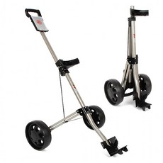 모나오뜨 접이식 골프백 캐리어 2휠 샴페인 골프 수동 카트 가방 트롤리 핸드카트 스탠드, 1개, 01. 모나오뜨 2휠 골프캐리어샴페인