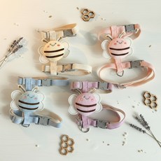 BUNNY PET 강아지 고양이 산책줄 산책하네스, 1개, 옐로우