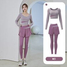 DODLXL 여성 요가 필라테스 요가복 배색 상하의 세트
