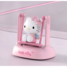 헬로키티 솔라 스윙 차량용 방향제 움직이는 산리오 선물, 1개