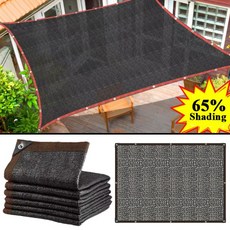 그늘막 차양막 타프 햇빛 차광막 천막 대형 야외 접이식 캐노피 옥상 텐트 6Pin 65% 음영 검은 태양 그늘, 07 1x2m, 01 6Pin Net