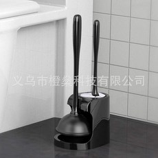 廁所馬桶刷疏通器家用衛生間帶底座硅膠廁所刷清潔刷套裝組合跨境, 如图