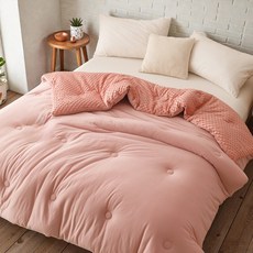 Belle Vie 純色超柔可水洗保暖針織豆豆被【雙人180x210cm】冬被 棉被 羽絲絨被 舒適親膚, 莓果粉