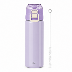페이버 마카롱 텀블러 원터치 빨대 진공, 라벤더우유, 1개, 500ml
