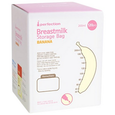 퍼펙션 변온 바나나 모유저장팩 200ml, 120개입, 4개