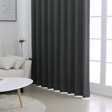 POGnAn DRESSY遮光窗簾 掛鉤式, 深灰色
