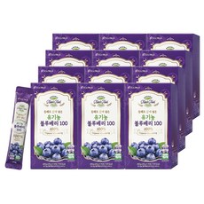 통째로 갈아 넣은 유기농 블루베리 100 스틱 즙 퓨레, 168개, 20g 168개, 20g
