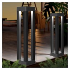 야외 태양광 바닥 램프 랜턴 가든 파티오 현관 데크 수영장 진입로용 장식 2개, 19"H - 2Pack