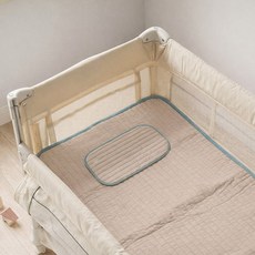모데즈 뱀부 양면 아기 침대패드 신생아이불 슈퍼싱글 침대패드 누빔 순면, 오트 베이지
