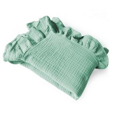 유기농 모슬린 아기 담요 유아 유아용 면 침대 매우 부드럽고 가벼운 아기방 담요 119.4 x 119.4cm47 47인치 | 남아 및 여아에게 적합화이트 158509, 초록색