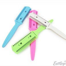 엑시트고고 가정용 셀프 미용 커트빗 미용용품 컷트 헤어컷트 커트기 미용빗 헤어커터 헤어커트빗 헤어빗 이발빗, 1개