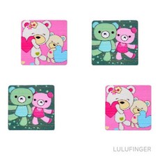 [룰루핑거] 우드비즈 사각 곰돌이 2x2cm (20개입), 없음