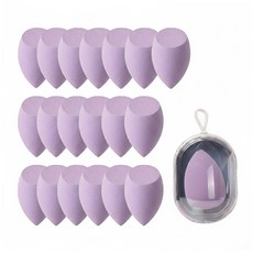 이지앤코 물방울 똥퍼프 파운데이션 쿠션 퍼프, 20개, 라이트 퍼플