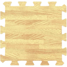 巧拼地墊 爬行地墊 遊戲墊 木紋巧拼 寶寶安全防護, 淺木紋, 1個