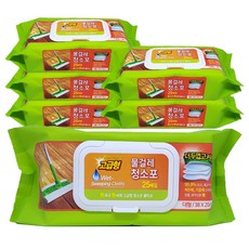 홈인더스트리 물걸레청소포 고급형 대형 25매, 6개