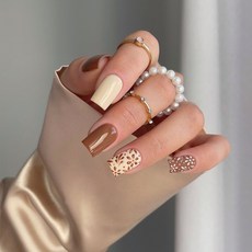 小紅書爆款穿戴甲高級感貓眼水鑽美甲片漸變輕奢純欲假指甲貼30片, 1個, BY1813雅人清致:手工甲M碼#10片/袋