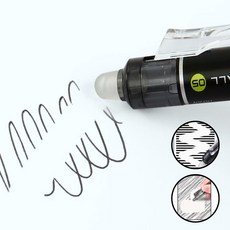 지움이 지워지는 지우개달린 볼펜, 12개, 검정색