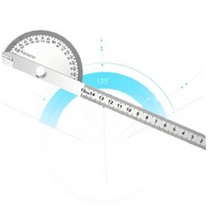 각도기 분도기 직자 측정도구 회전식 반원형 눈금자 제도용품 수학교구, 1개