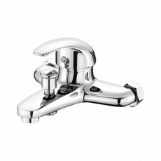 蝴蝶衛浴【沐浴龍頭】台製40芯冷熱混合純銅沐浴水龍頭, 1個, 全配-電鍍沐浴配