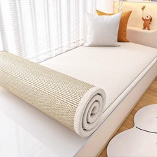 베란다 다다미 깔개 쿠션 돗자리 대나무 매트 여름 등나무, 2.5cm 화이트