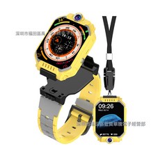 跨境C86外貿兒童電話手錶高清大屏智能翻蓋拍照定位防水長待機多, ANT+, 1cm, 外文多國語言版黃色:如圖所示