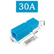 앤더슨 단극 플러그 지게차 해양 전원 커넥터 전기 동력 차량 광발전 시스템용 30A 600V 10 개 20 100, 06 Blue_03 100PCS