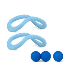 데비 프로 소프트 데비링 2개입+TPE 마사지볼 세트, 블루/블루, 1개