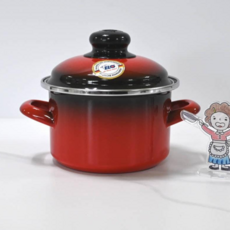 ELO 인덕션 쿡포트 깊은형 법랑 양수냄비, 14cm, 빨강, 1개